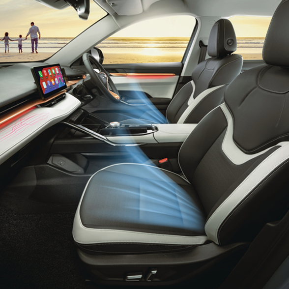 Ventilated Front Seats with Ambient Light